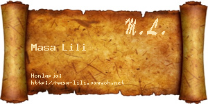 Masa Lili névjegykártya